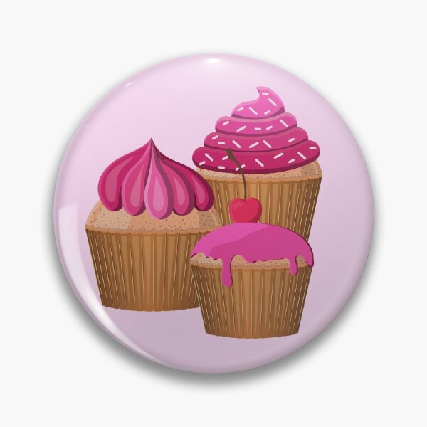 Item preview, 3 Pink Iced Cupcakes designed and sold by Pinnypin.
