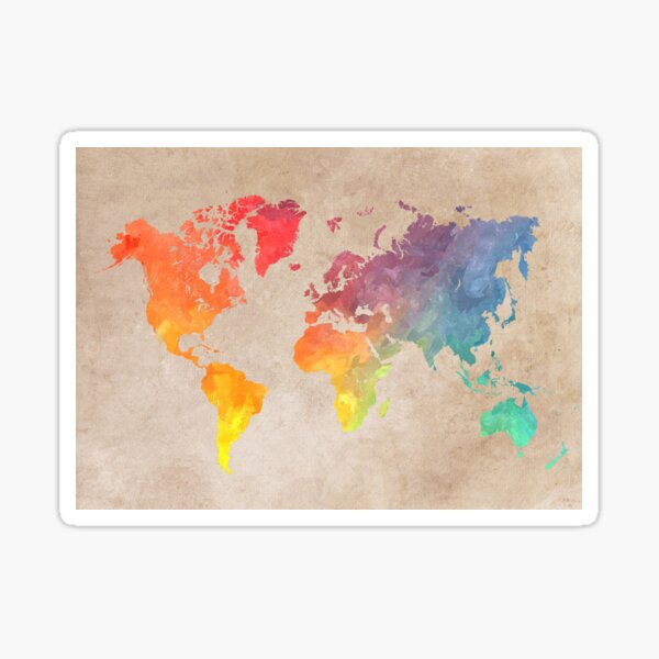 World Map maps Sticker