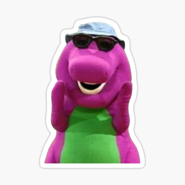Barney Meme Stickers Redbubble - ugly barney roblox