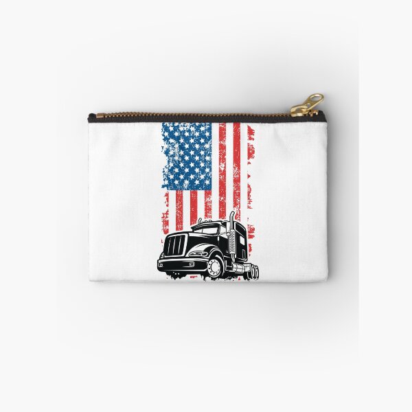 Item preview, American Trucker - Truck and Flag designed and sold by EstelleStar.