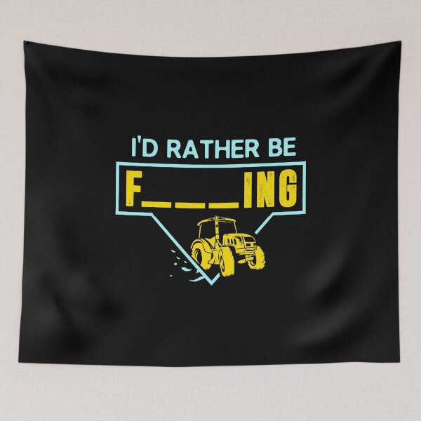 Item preview, Mens I'd Rather Be Farming Tractor Design For A Hobby Farmer print designed and sold by AYDreamers.