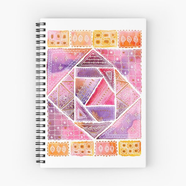 Artikelvorschau, Indisches Patchwork-Aquarell entworfen und verkauft von Amandeen.