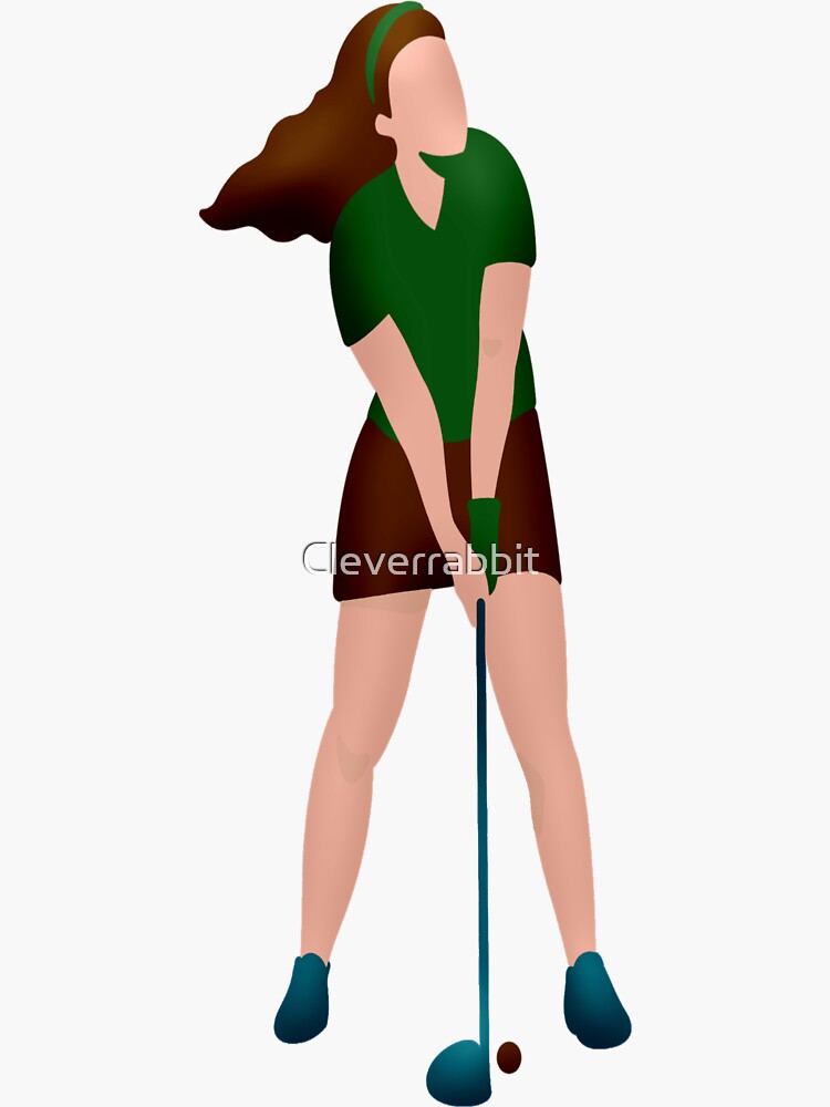 "Golf as a classic sports " Sticker for Sale by Cleverrabbit Redbubble