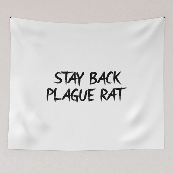 Item preview, Stay Back Plague Rat Black designed and sold by Mellebore.