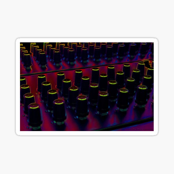 The Glow of Synthesizer Knobs Sticker
