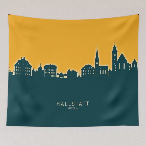 Item preview, Hallstatt Austria Skyline designed and sold by ArtPrints.