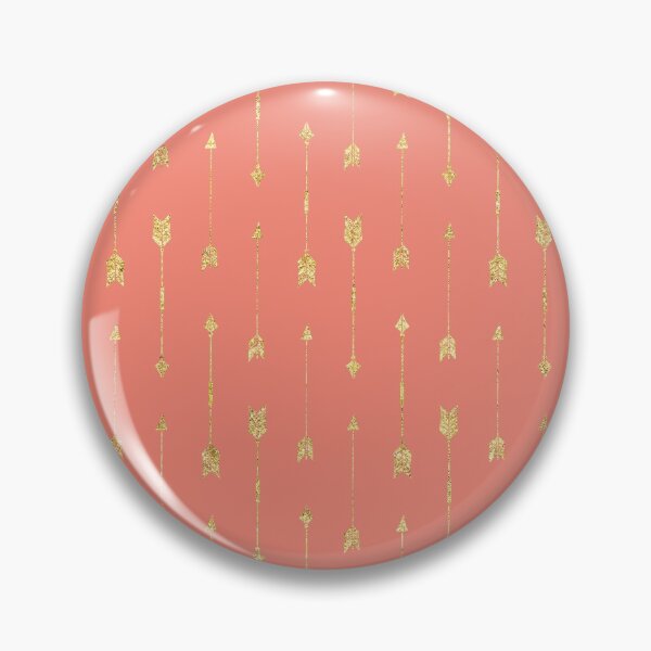 Item preview, Coral with hand drawn gold arrows designed and sold by 247Trends.