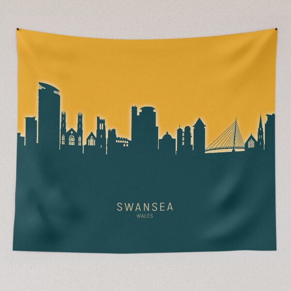 Item preview, Swansea Wales Skyline designed and sold by ArtPrints.