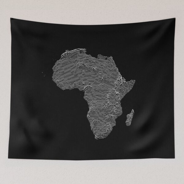 Item preview, Africa Map Unknown Topography Rock style designed and sold by Mad Over Store.