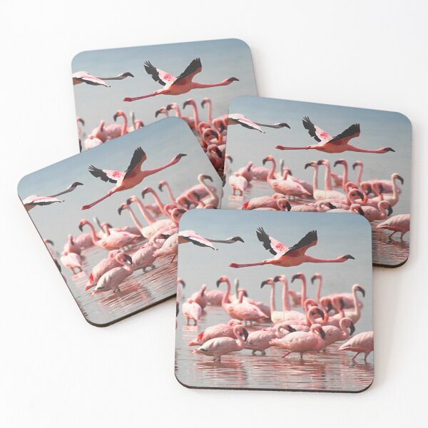 Item preview, Lesser Flamingos Flypast #1 designed and sold by Carole-Anne.