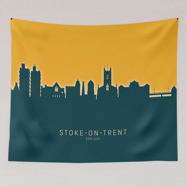 Item preview, Stoke-on-Trent England Skyline designed and sold by ArtPrints.