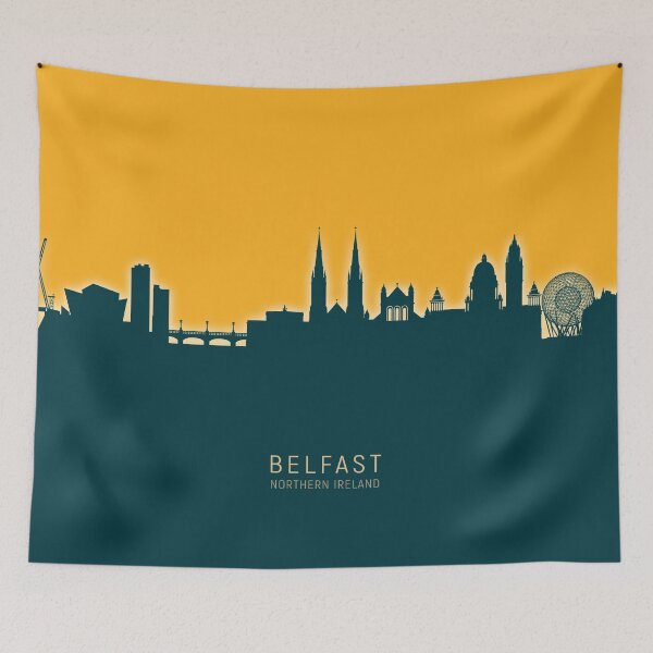 Item preview, Belfast Northern Ireland Skyline designed and sold by ArtPrints.