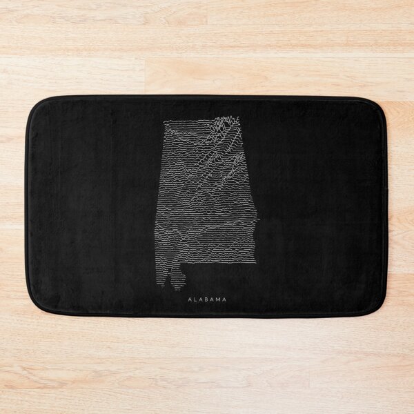 Item preview, Alabama Map Topography Rock style designed and sold by Mad Over Store.