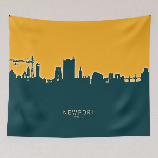 Artikelvorschau, Newport Wales Skyline entworfen und verkauft von ArtPrints.