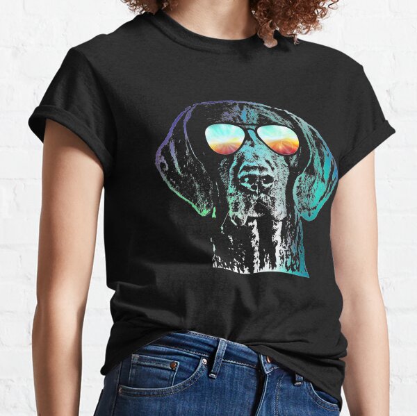 German Shorthaired Pointer Neon Dog Classic T-Shirt