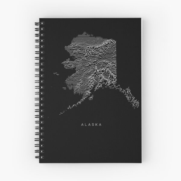 Item preview, Alaska Map Latest Topography Rock style  designed and sold by Mad Over Store.