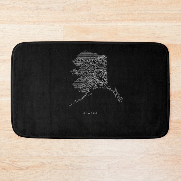 Item preview, Alaska Map Latest Topography Rock style  designed and sold by Mad Over Store.