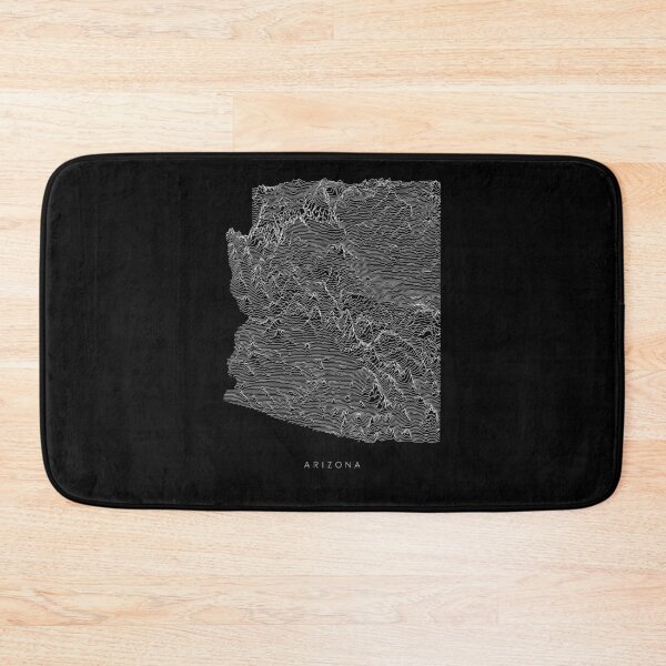 Item preview, Arizona Map Latest Topography Rock style  designed and sold by Mad Over Store.