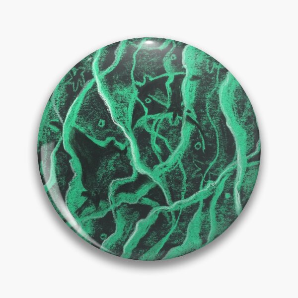 Item preview, Manta Rays Pattern, Underwater Animals Bioluminescence Sea Green designed and sold by Julia Khoroshikh.