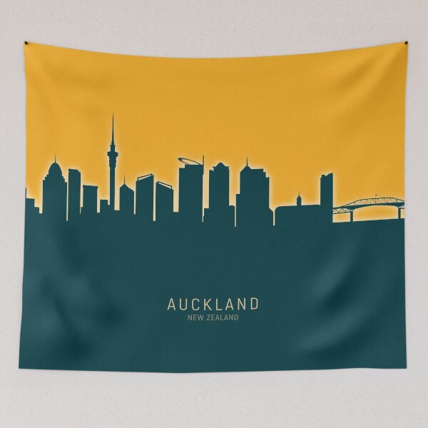 Item preview, Auckland New Zealand Skyline designed and sold by ArtPrints.