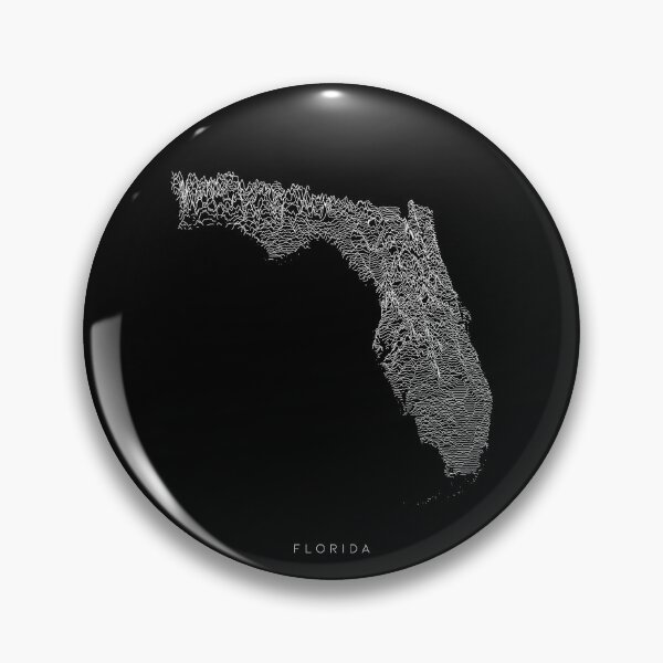Item preview, Florida Map Latest Topography Rock style  designed and sold by Mad Over Store.