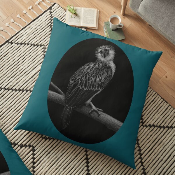 Bayani, a Philippine Eagle Floor Pillow