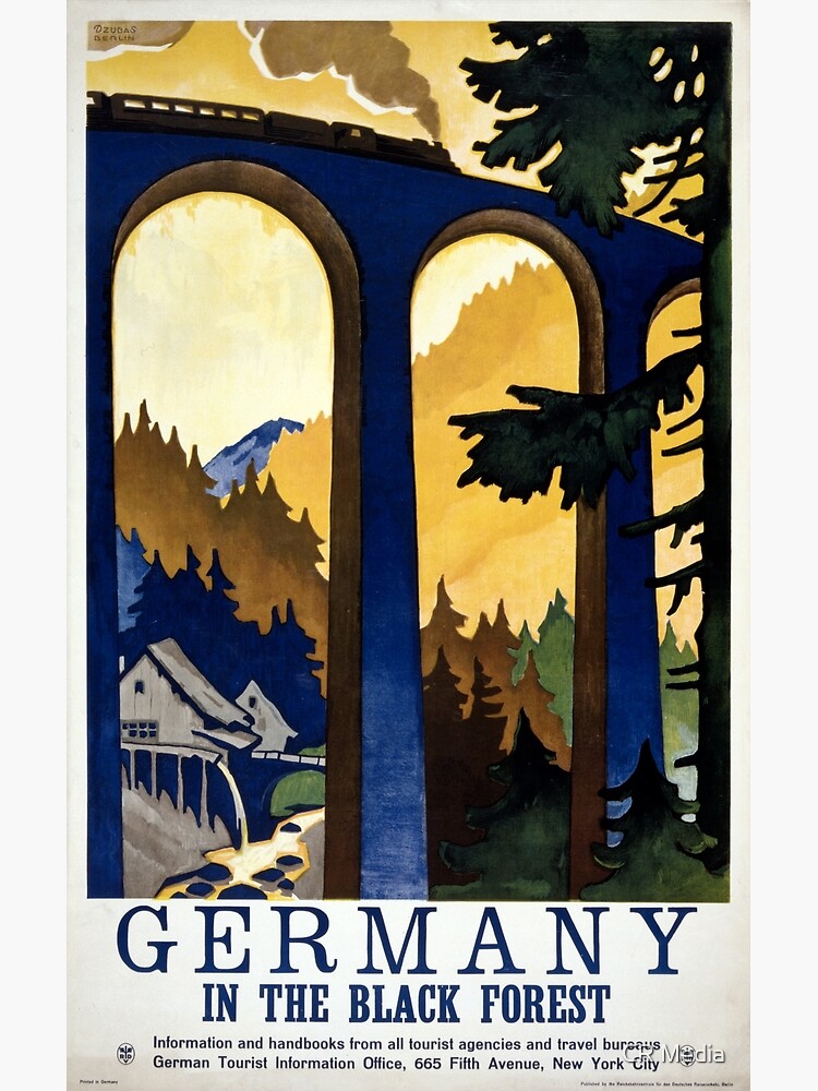 Deutschland im Schwarzwald Vintage Poster Poster