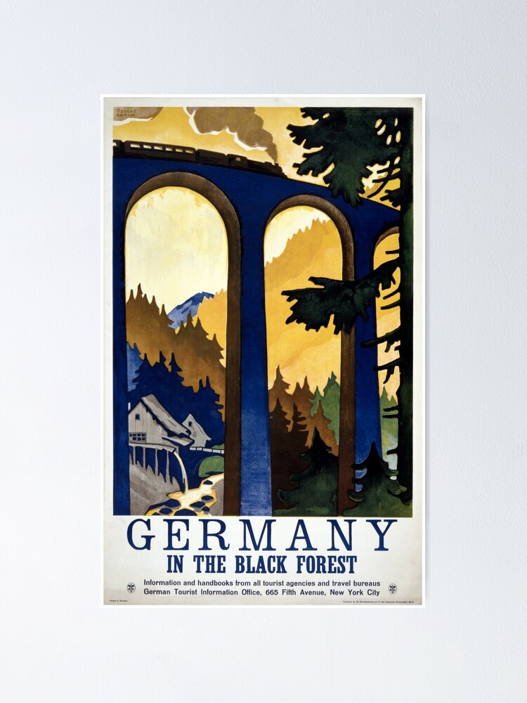 Deutschland im Schwarzwald Vintage Poster Poster