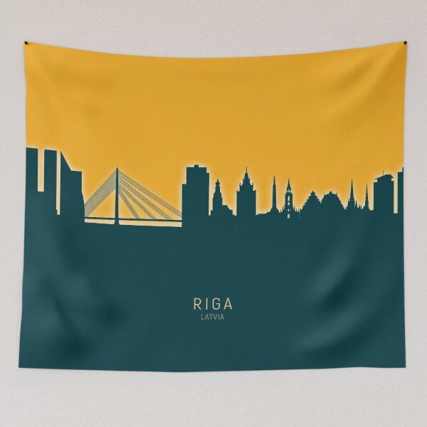 Item preview, Riga Latvia Skyline designed and sold by ArtPrints.