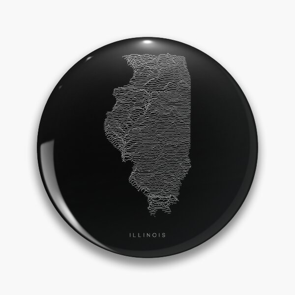 Item preview, Illinois Map Latest Topography Rock style  designed and sold by Mad Over Store.