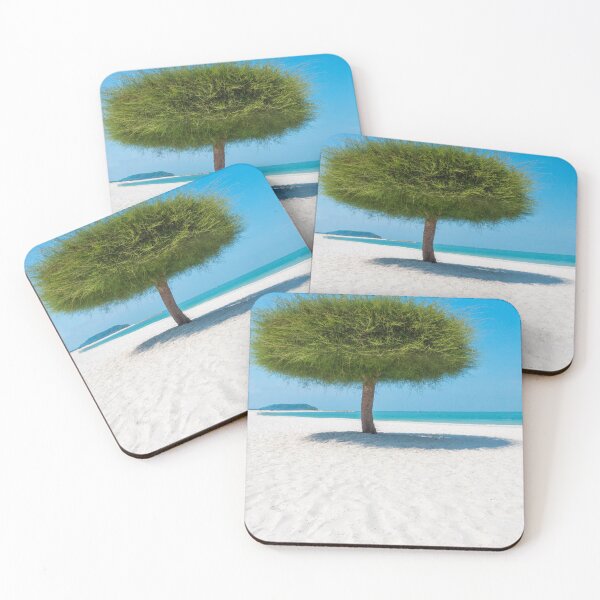 Item preview, Single tree on tropical beach designed and sold by NerdySherds.