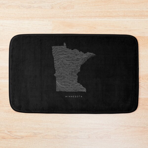 Item preview, Minnesota Map Latest Topography Rock style  designed and sold by Mad Over Store.