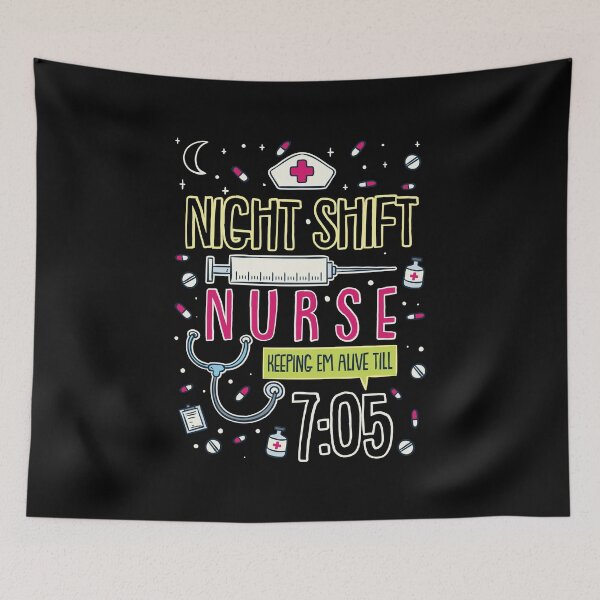Item preview, Nachtschicht Krankenschwester Design für Krankenpfleger design designed and sold by AYDreamers.