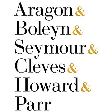 Artwork thumbnail, Six the Musical Queens - Ampersand Names by reDesign Broadway