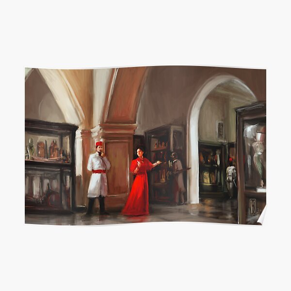 Aleister Crowley and Rose Kelly in the Cairo Museum 1904 Poster