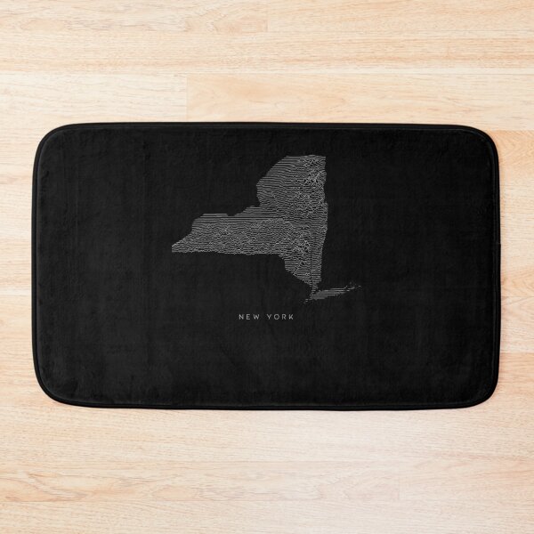 Item preview, New York Map Latest Topography Rock style  designed and sold by Mad Over Store.