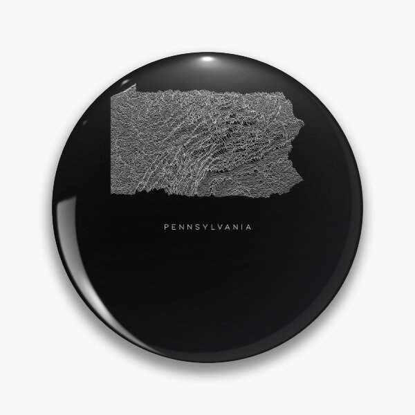 Item preview, Pennsylvania Map Latest Topography Rock style  designed and sold by Mad Over Store.
