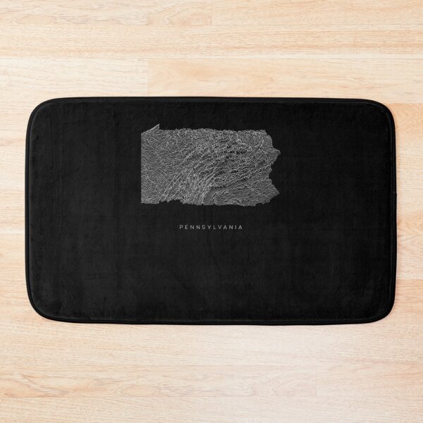 Item preview, Pennsylvania Map Latest Topography Rock style  designed and sold by Mad Over Store.