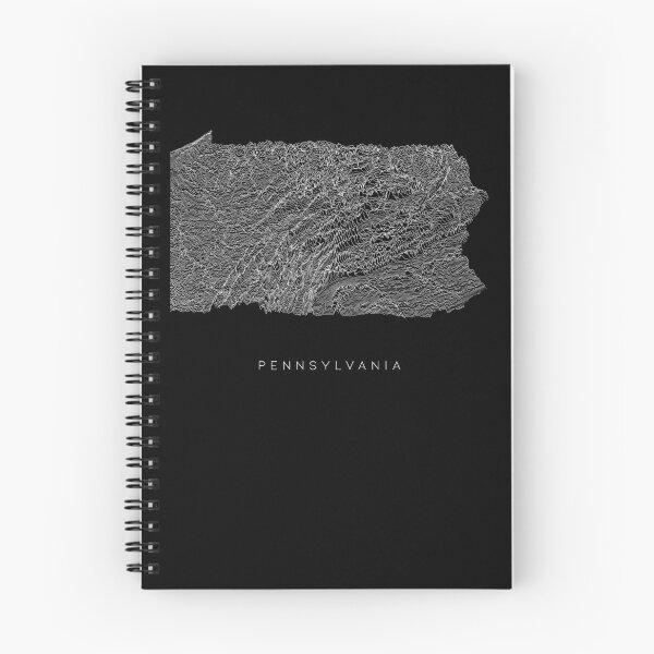 Item preview, Pennsylvania Map Latest Topography Rock style  designed and sold by Mad Over Store.