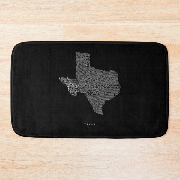 Item preview, Texas Map Latest Topography Rock style  designed and sold by Mad Over Store.