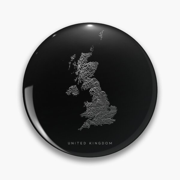 Item preview, United Kingdom Map Latest Topography Rock style  designed and sold by Mad Over Store.