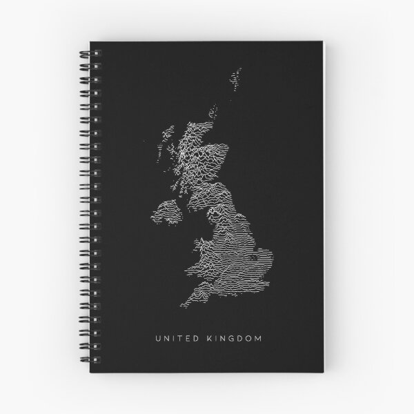 Item preview, United Kingdom Map Latest Topography Rock style  designed and sold by Mad Over Store.