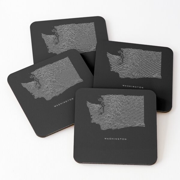 Item preview, Washington Map Latest Topography Rock style  designed and sold by Mad Over Store.