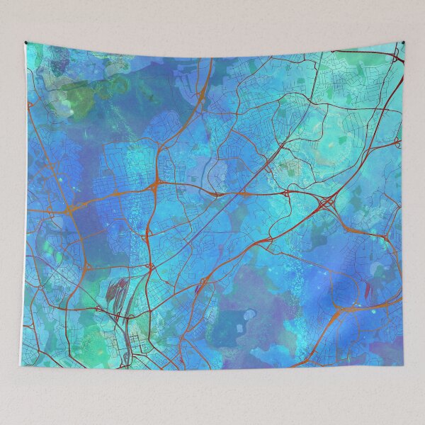 Item preview,  Helsinki Finland Street Map Blue Lagoon designed and sold by IvonDesign.