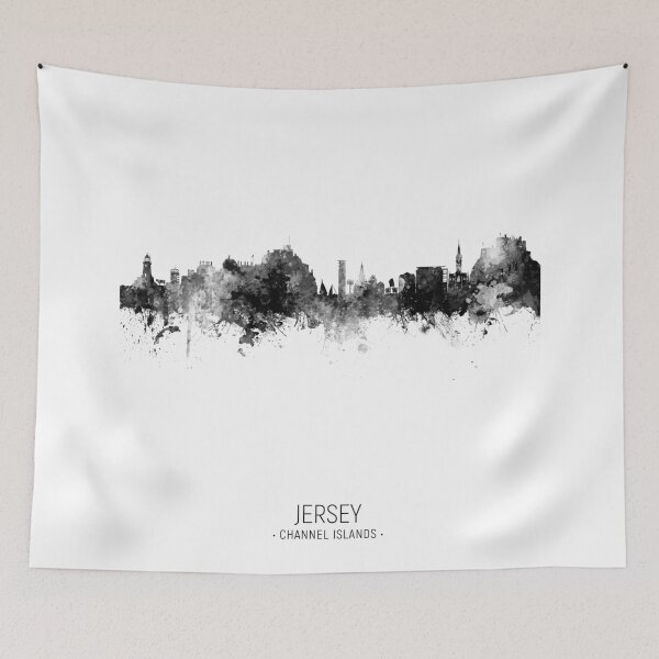 Item preview, Jersey Channel Islands Skyline designed and sold by ArtPrints.