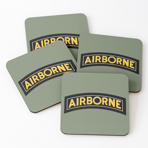 Item preview, Airborne Tab (gold on black) - United States Army designed and sold by wordwidesymbols.