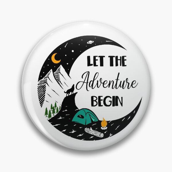 Artikelvorschau, Let the Adventure Begin, Camper-Zitat, besonderes Geschenk für Camper oder Van-Lifer, moderne Nomaden, Van-Liebhaber, Bergsteiger entworfen und verkauft von popotamfriends.