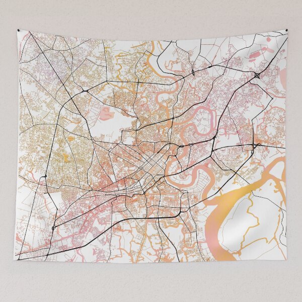 Item preview, Ho Chi Minh City Street Map Color designed and sold by IvonDesign.