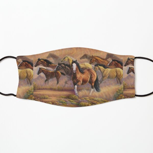 Horse Team Mountain Art Kids Mask