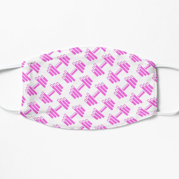 Dumbbellicious PINK GREY Flat Mask